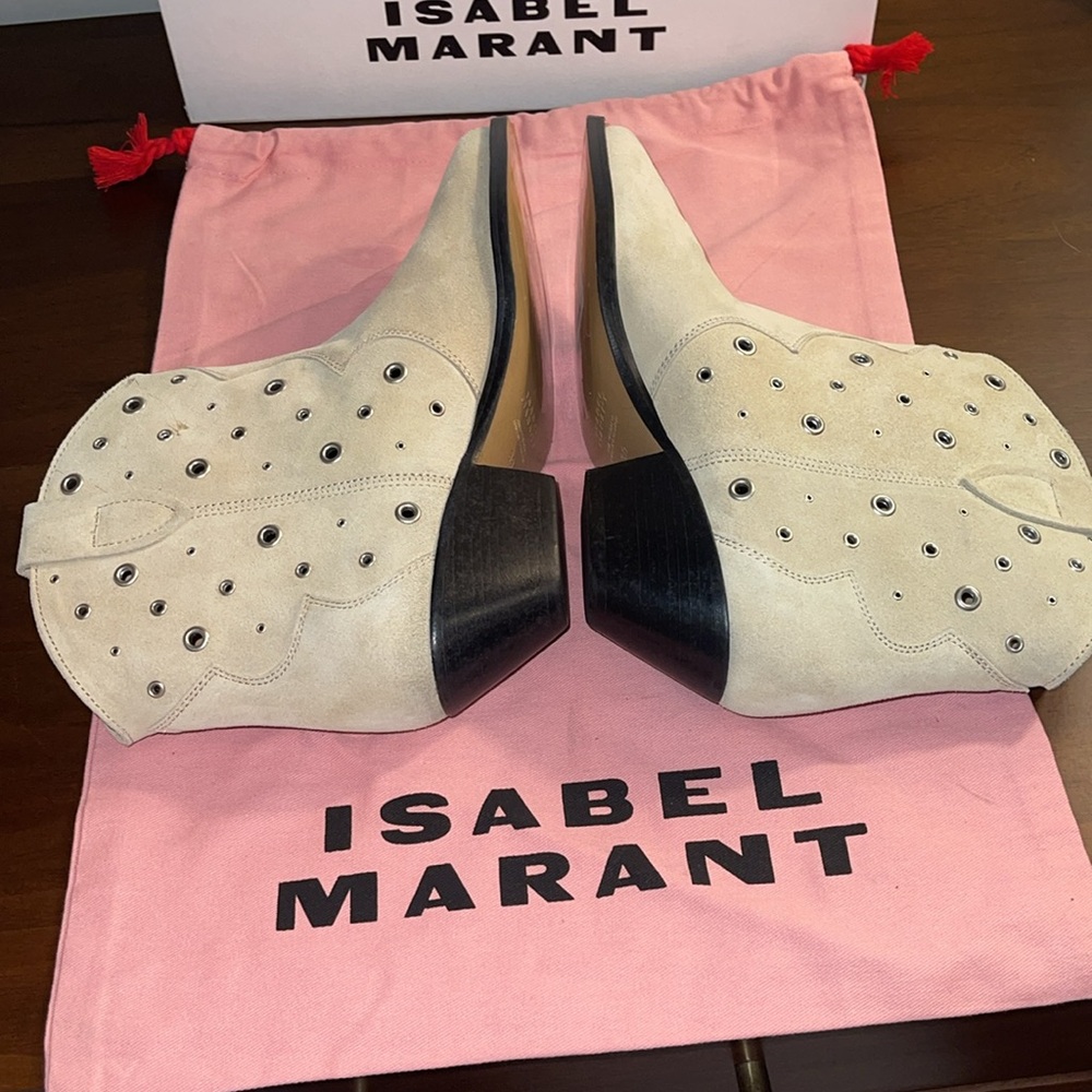❗️ $1000 Isabel Marant Cream Ankle Boots❗️ - Picture 5 of 7